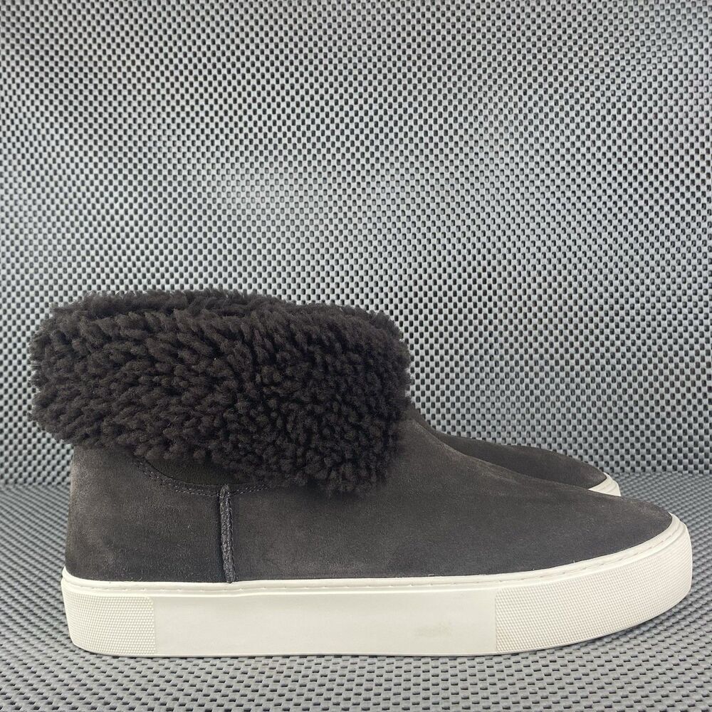 UGG Lynus Boots Womens 11 Brown Leather Lamb Fur Pull On Casual